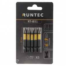 Бита ударная Diamond Coating H6.35 50мм PH2 5шт. RUNTEC RT-IB51
