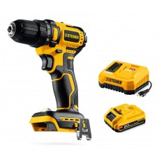 Дрель-шуруповерт бесщеточная 20 В, 45 Н·м, 1 АКБ LMS (2 А·ч) STEHER CB-45-21