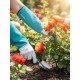 GRINDA ROSE, M (8), кожаные садовые перчатки для колючих кустарников с увеличенной крагой, усиленная ладонь и кончики пальцев, PRO Line (11304-M)