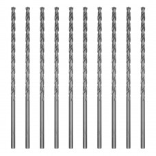Сверло по металлу, 4 х 119 мм, полированное, удл, HSS, 10 шт, цилиндрический хвостовик Matrix