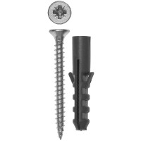 Дюбель распорный с шурупом ЕВРО 8 x 40 / 4.5 x 50 мм, 10 шт ЗУБР 30662-08-40