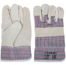 Перчатки спилковые комбинированные 10,5 (12439М)