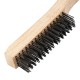 Щетка зачистная пятирядная, закаленная прямая проволока с деревянной ручкой Сибртех (74805)