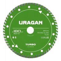 Диск алмазный отрезной сегментированный TURBO URAGAN 180 мм 36706-180  