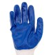 Перчатки полиэфирные с синим нитрильным покрытием, размер L, 15 класс вязки Сибртех (67862)