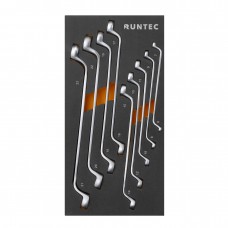 RUNTEC RT-WBE9F Набор ключей накидных 75° RUNTEC CrV 6x7-21x23 мм в ложементе EVA, 9 предметов (RT-WBE9F)