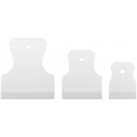 Набор шпателей резиновых 40/60/80мм, белые (06853)