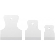 Набор шпателей резиновых 40/60/80мм, белые (06853)