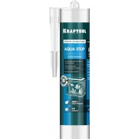Прозрачный стекольный силиконовый герметик Aqua stop, 300 мл KRAFTOOL 41256-2