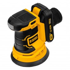 Машина шлифовальная эксцентриковая аккумуляторная COS-125, 18В Li-Ion Denzel (28470)