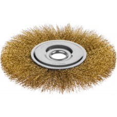 Щетка дисковая для УШМ 175 мм, витая стальная латунированная проволока 0.3 мм MIRAX 35141-175