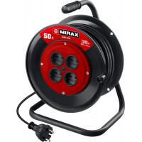 Удлинитель на катушке 2 х 0.75 мм? 50 м ПВС 1300 Вт MIRAX 55052-50