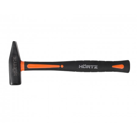 Молоток слесарный 0.8 (кг) квадратный боек с фиберглассовой обрезиненной рукояткой HORTZ