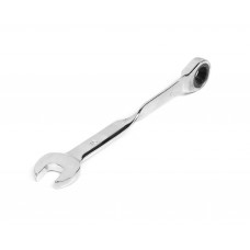 Ключ комбинированный трещоточный удлиненный 16х16 мм с изогнутой рукояткой хром HORTZ