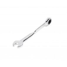 Ключ комбинированный трещоточный удлиненный 10х10 мм с изогнутой рукояткой хром HORTZ