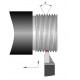 Резец токарный резьбовой для наружной метрической резьбы 25x16x140 ВК8
