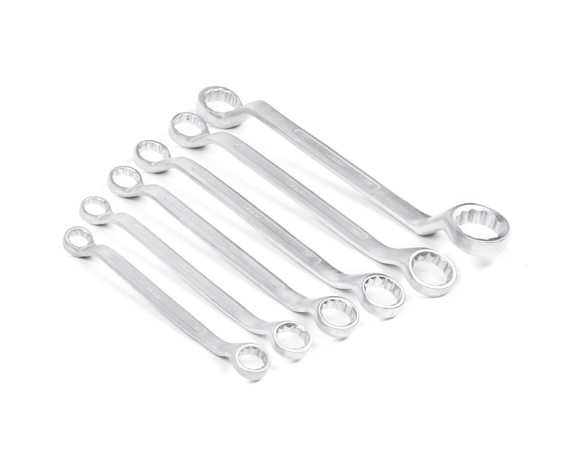 Набор ключей накидных двусторонних 6 шт. (17-36) хром. HORTZ