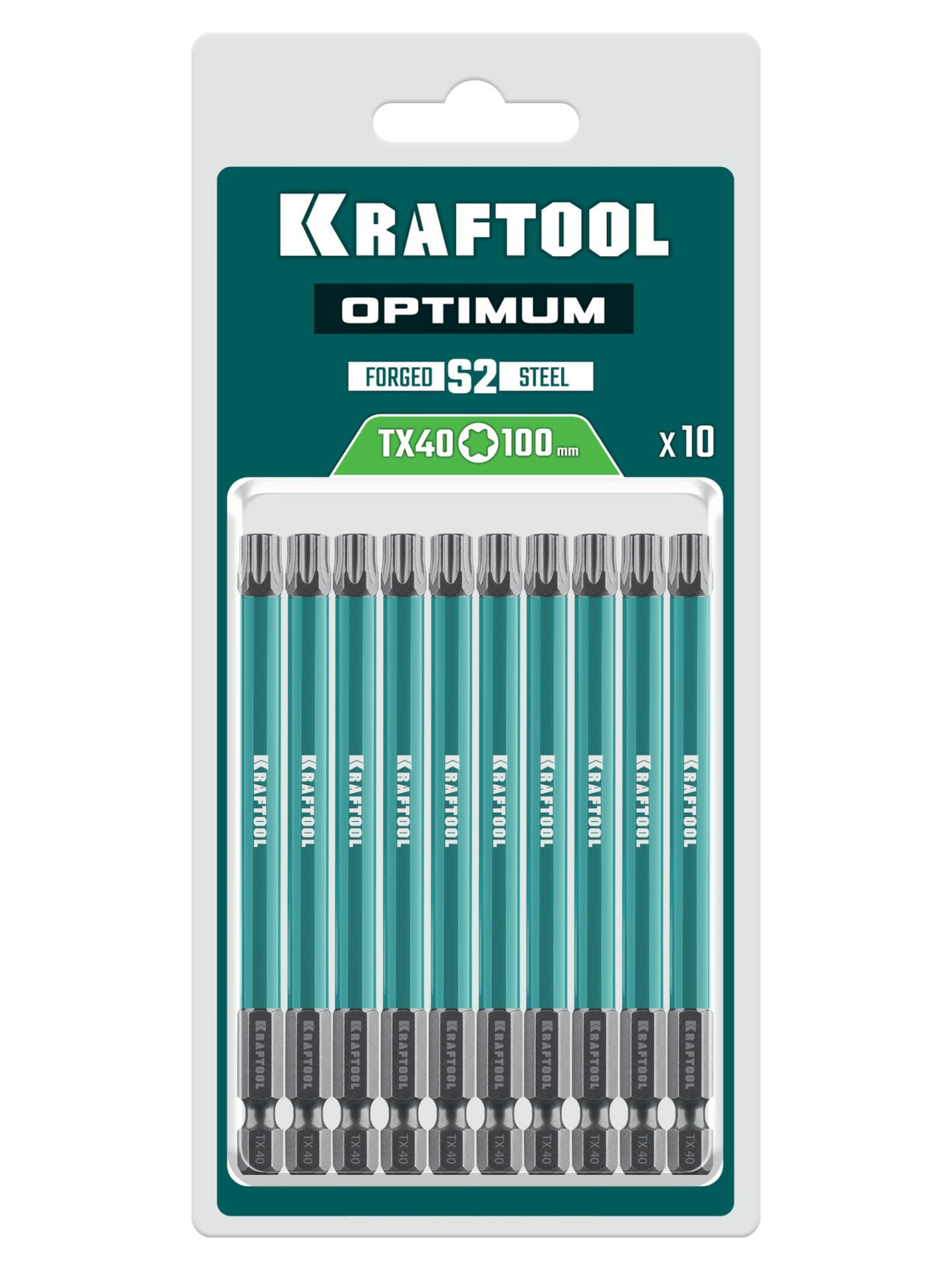 KRAFTOOL OPTIMUM TX 40, 100 мм, 10 шт, биты (26126-40-100-S10)