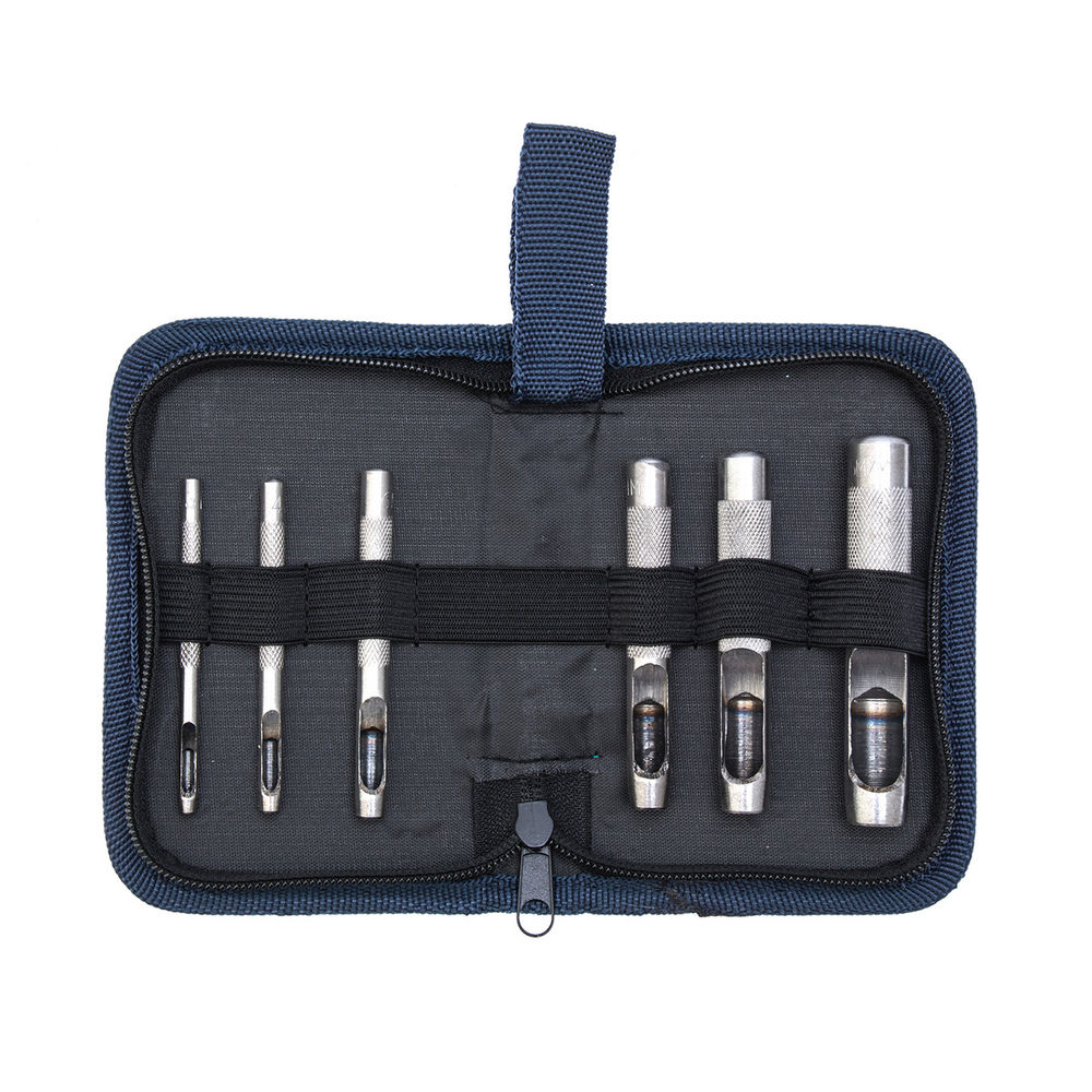 Набор пробойников для кожи 2 3 4 5 6 8 9 10 13 мм, 9 шт, чехол Сибртех (18309)