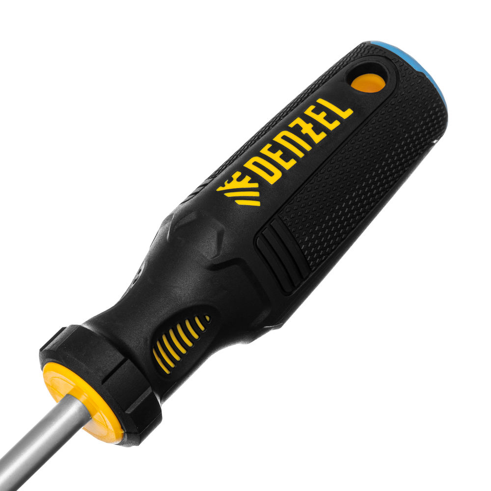 Отвертка, SL8x150 мм, S2, 3к рукоятка Denzel (122007)