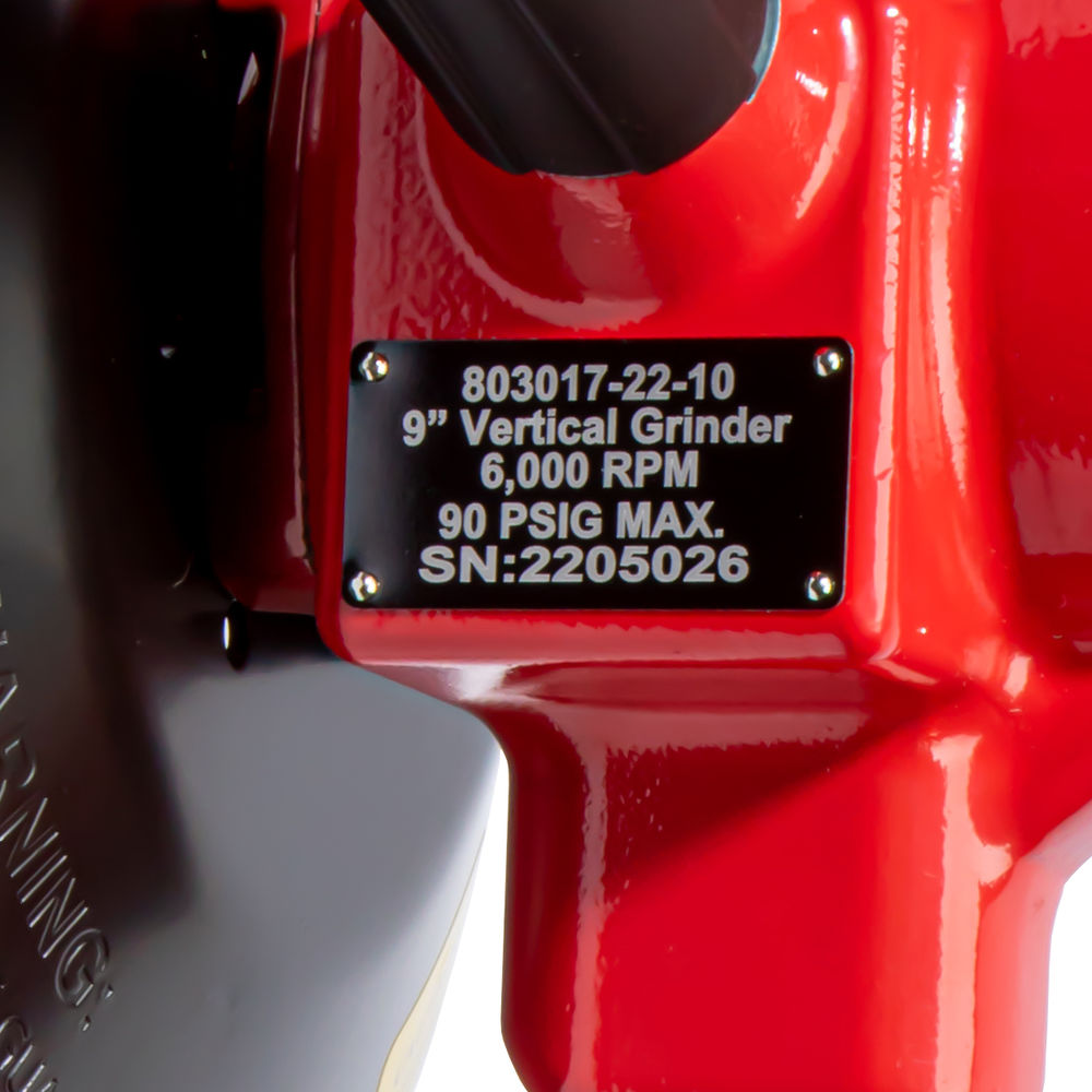 Пневматическая углошлифовальная машинка (УШМ) c рычажным включателем, 225 мм, 6000 об/мин., 2 л.с., промышленная, GARWIN INDUSTRIAL, 803017-22-10