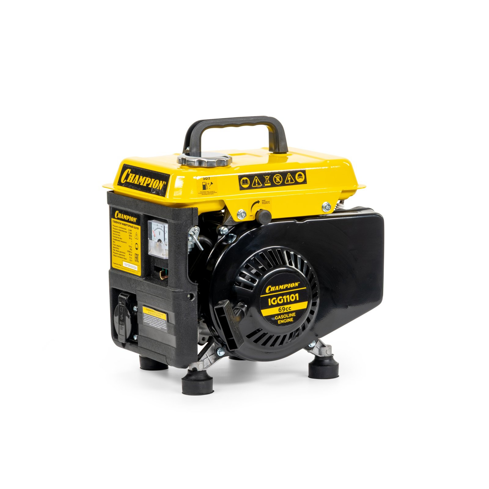 Генератор CHAMPION IGG1101 (1,2/1,3 кВт, 2лс, 2Т 2.2л 12В 11,8кг) (IGG1101)