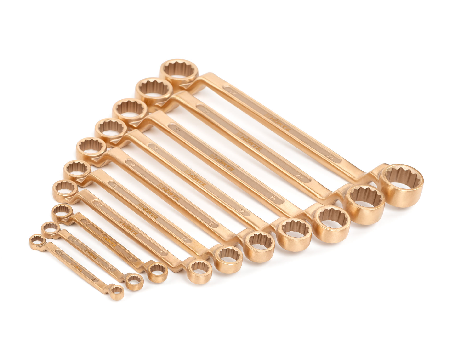 Набор ключей накидных двусторонних искробезопасных (8-32) BeCu № C-10, HORTZ