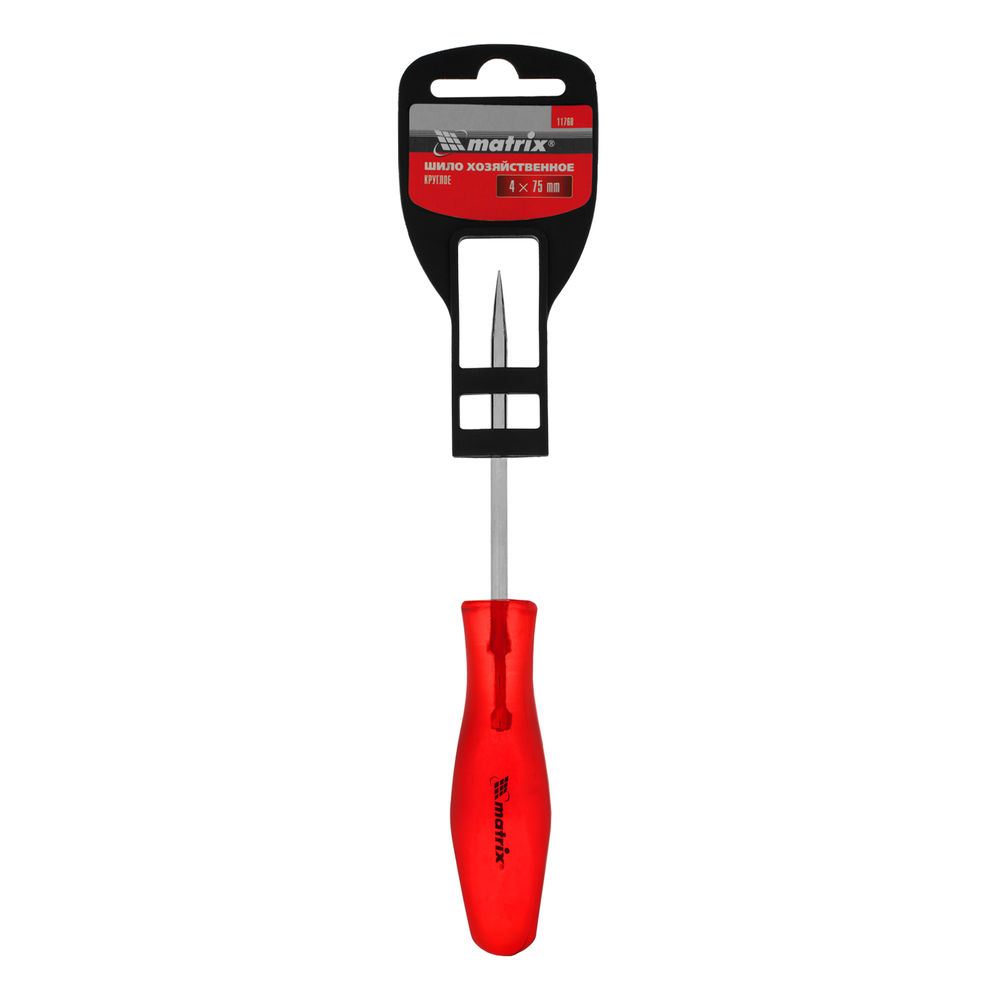 Шило хозяйственное, круглое 4x75 мм Matrix
