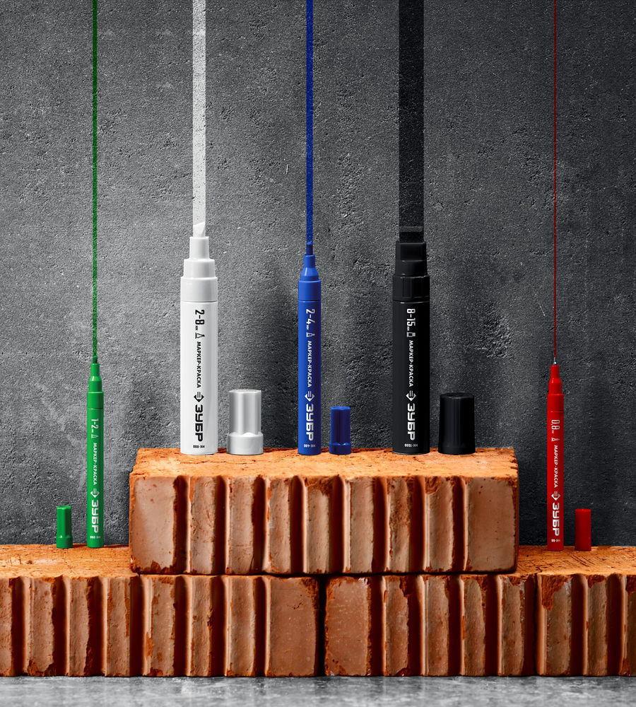 Маркер-краска МК-80 красный, 0.8 мм ЗУБР 06324-3