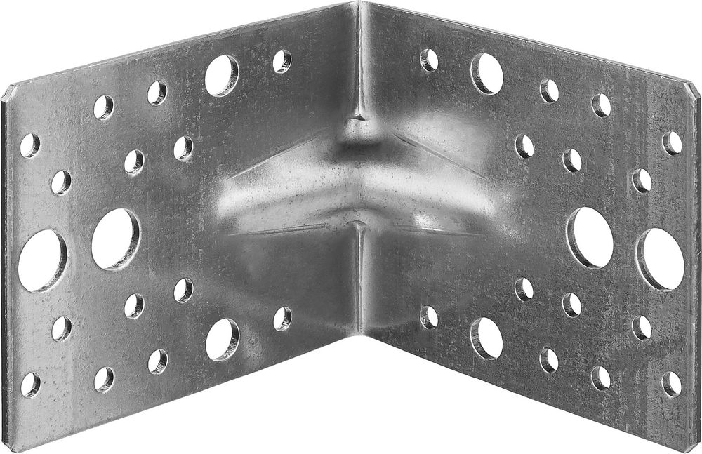 Усиленный крепежный уголок 80 x 100 x 100 x 2.5 мм цинк ЗУБР УКУ-2.5 31011-100