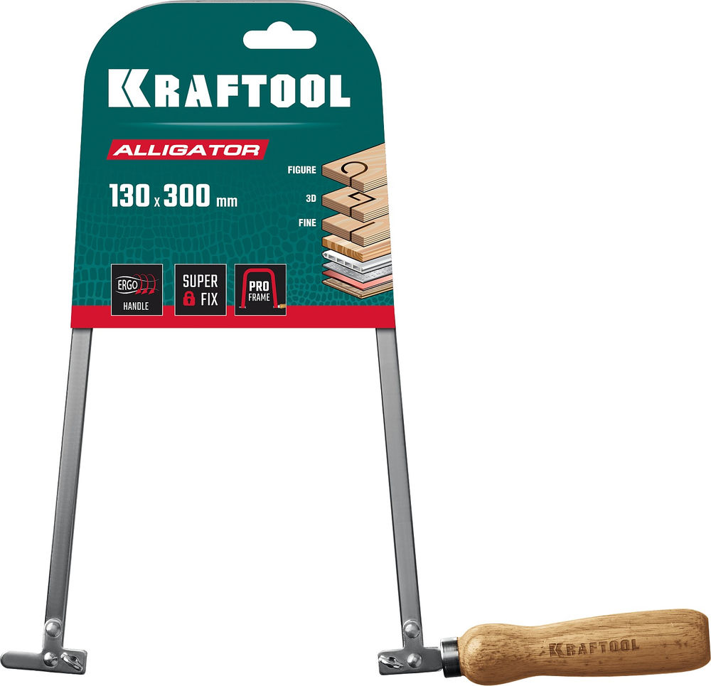 Лобзик ручной 130 х 300 мм Aligator KRAFTOOL 15260