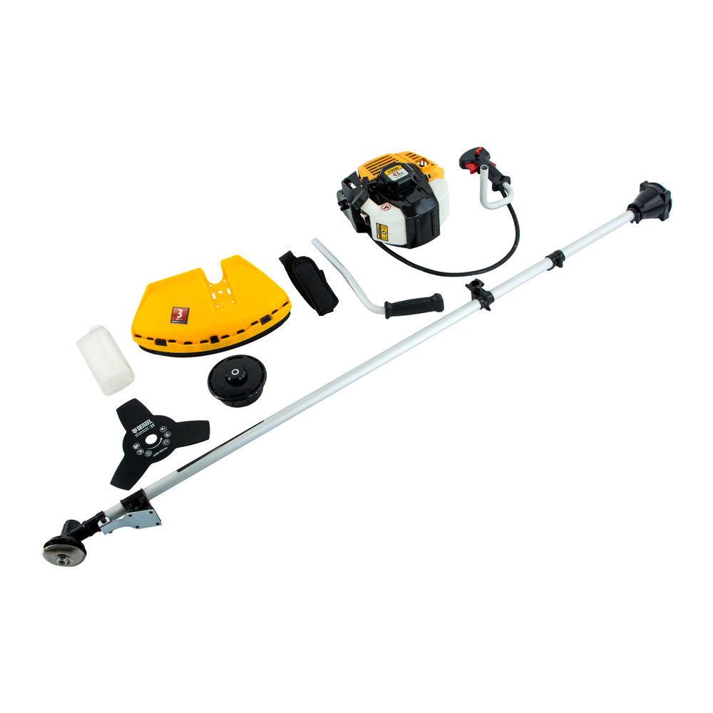Триммер бензиновый DR-43, 43 см3, неразъемная штанга, состоит из 2 частей Denzel (96273)