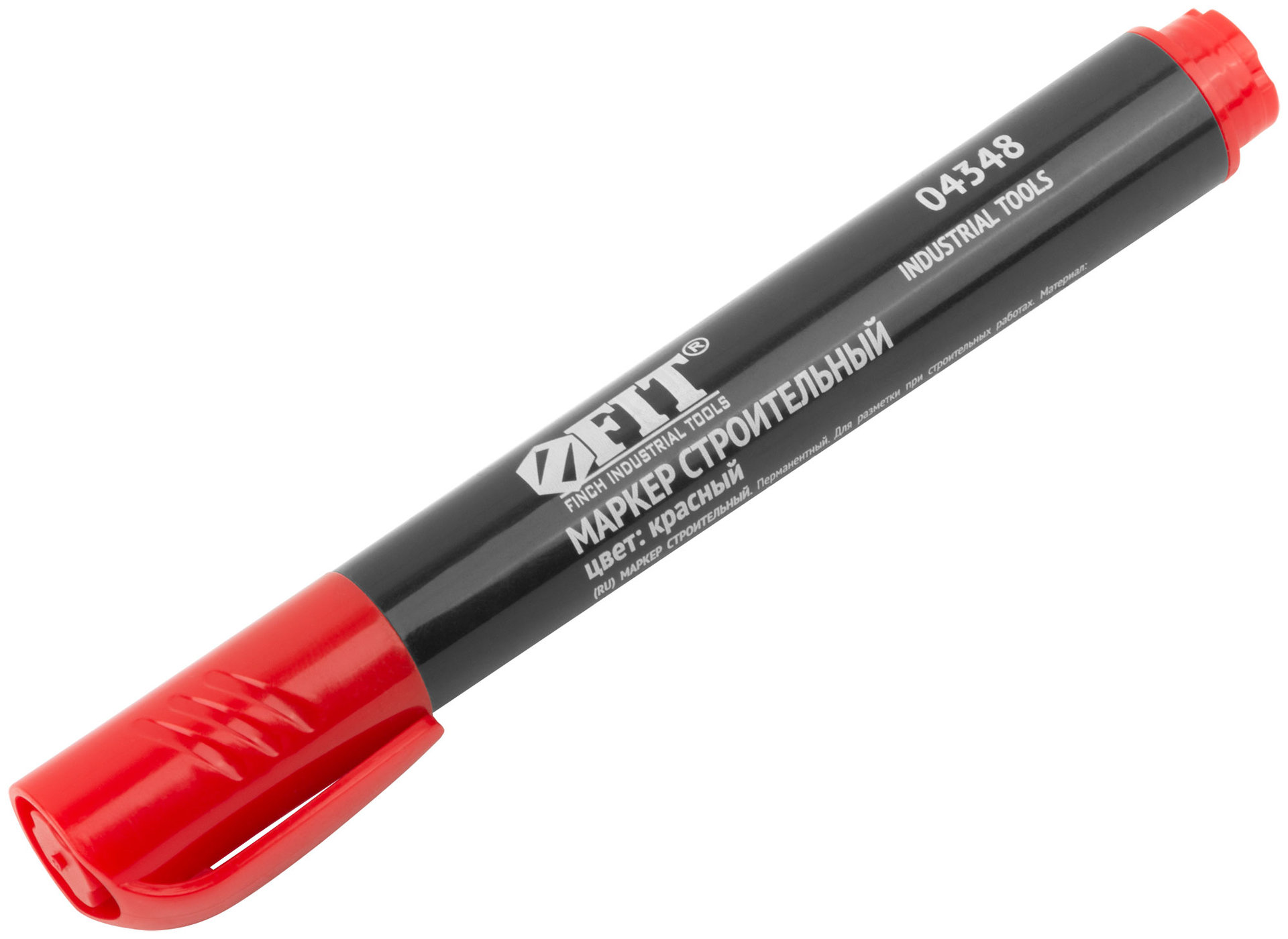 Маркер строительный перманентный, красный (04348)