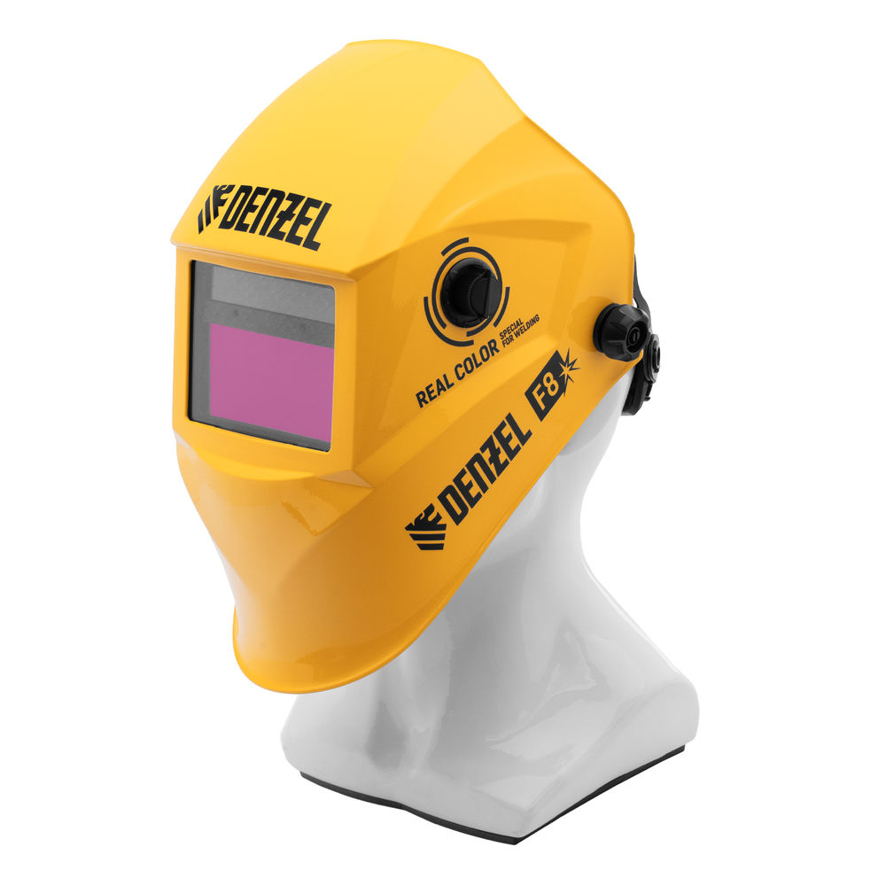 Щиток защитный лицевой (маска сварщика) F8, см. окно 100х50, Real Color, DIN4/5-8/9-13// Denzel (89717)
