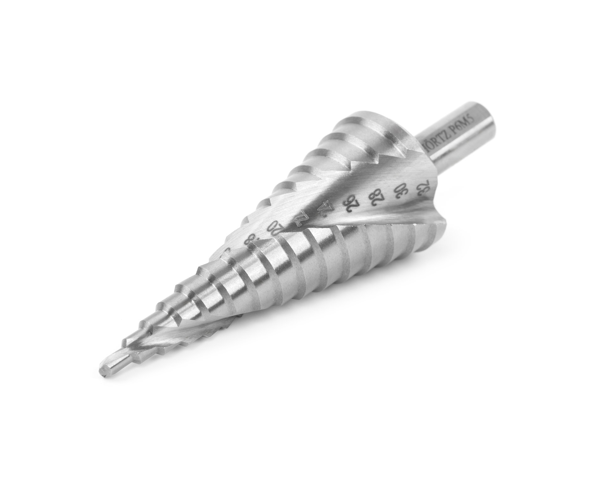 Сверло ступенчатое винтовое 4-32 ст.15 (dхв=10 Р6М5) (4;6;8;10;12;14;16;18;20;22;24;26;28;30;32) HORTZ