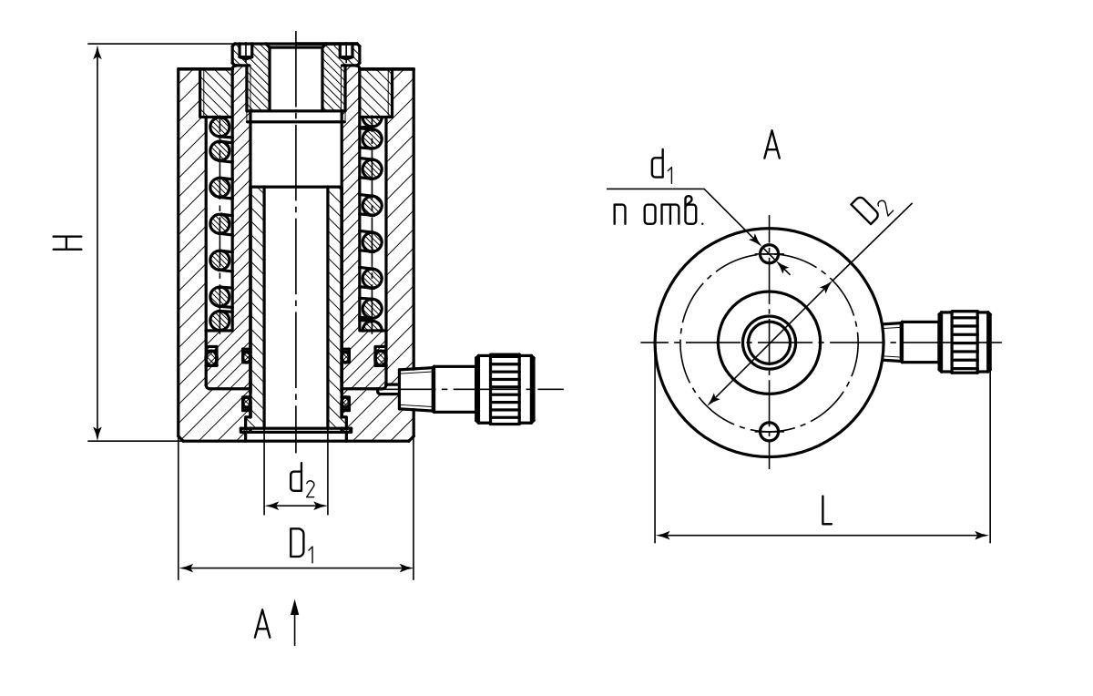 Домкрат с полым штоком ДП50П75 (КВТ) 84591