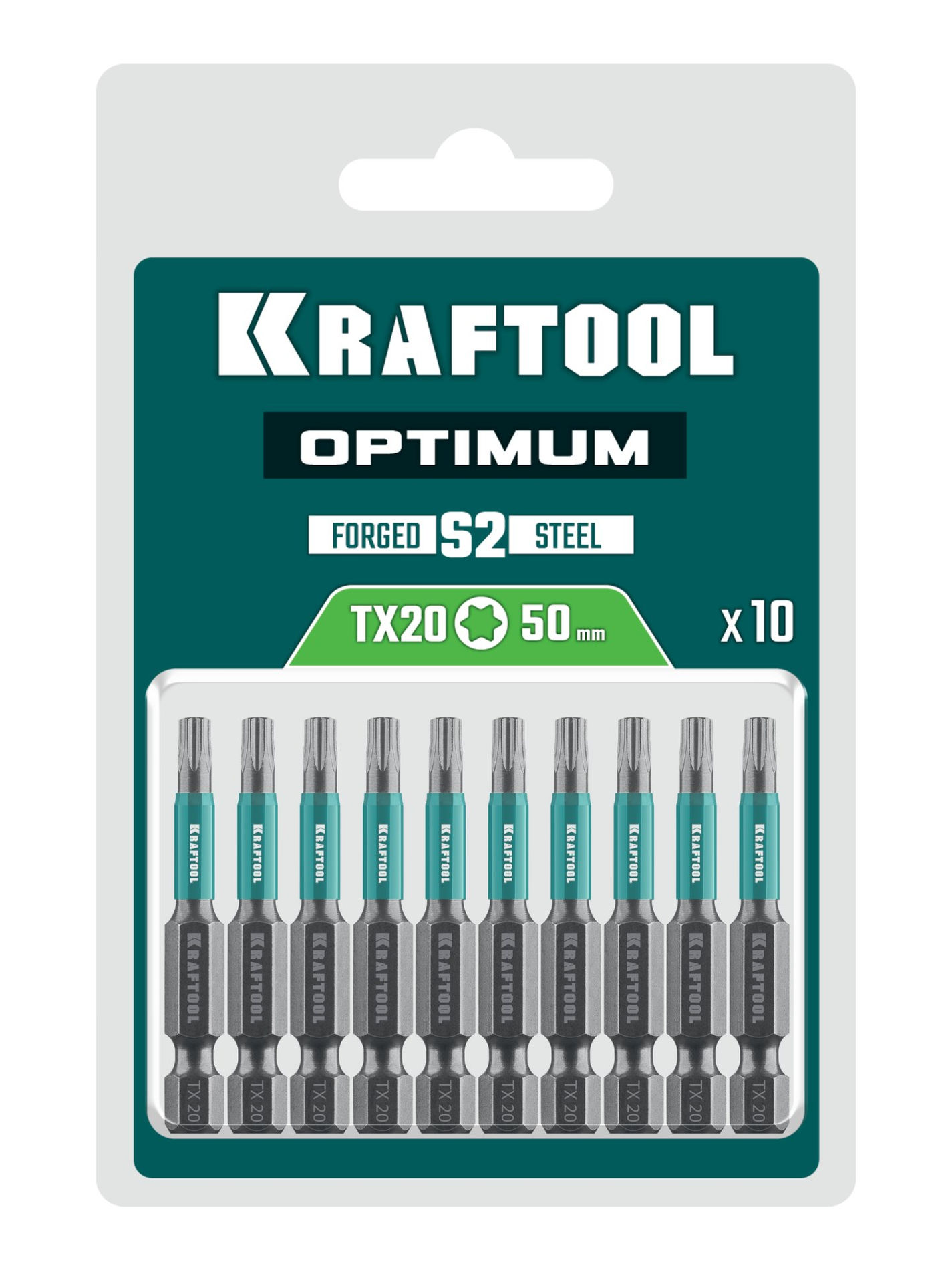 KRAFTOOL OPTIMUM TX 20, 50 мм, 10 шт, биты (26126-20-50-10)