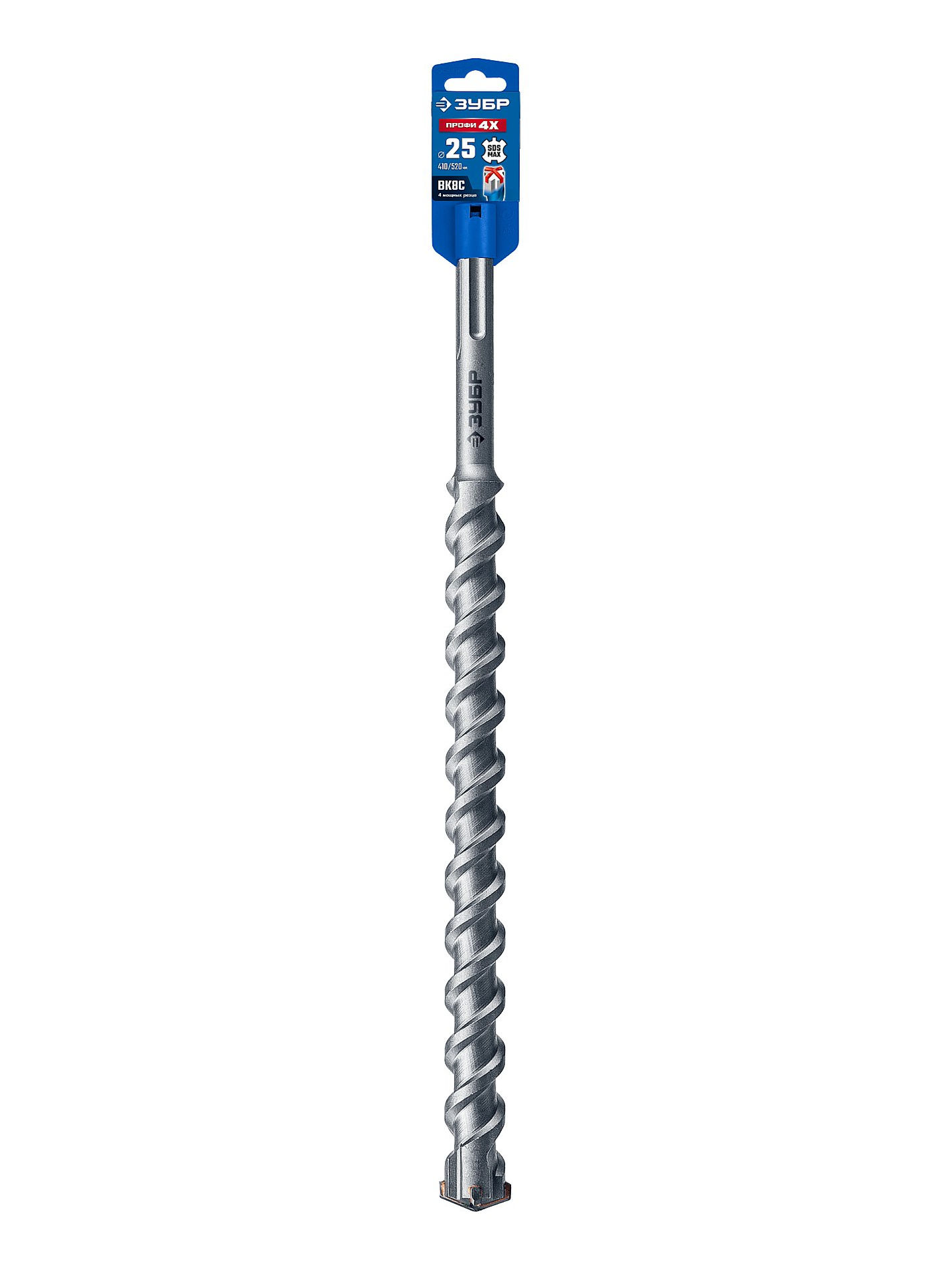 ЗУБР ПРОФИ-4Х 25x410/520 мм, SDS-max бур, ПРОФЕССИОНАЛ (29350-410-25_z03)