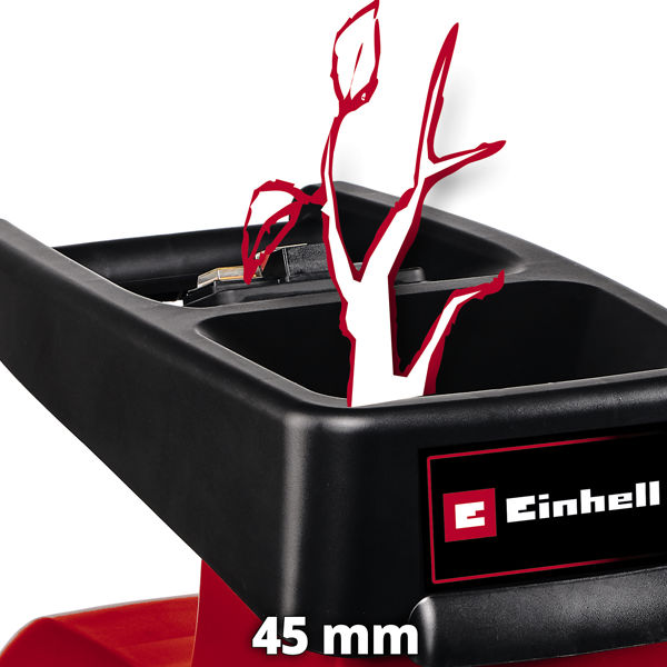 Измельчитель эл. садовый Einhell GC-RS 60 CB,2800Вт,режущ.вал 40/мин,до 45мм,тихий,контейнер 60л (3430635)
