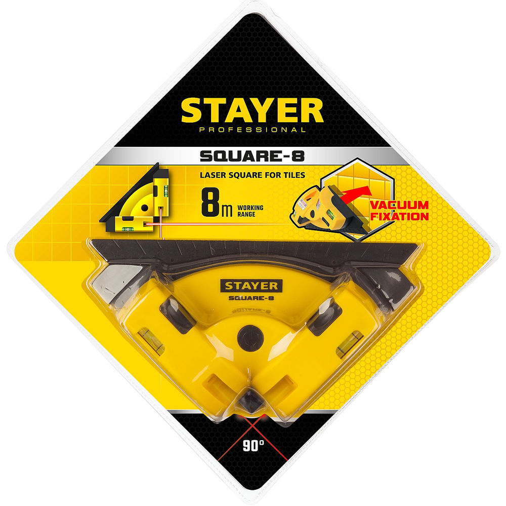 Угольник лазерный для кафеля 8 м STAYER Professional 34928