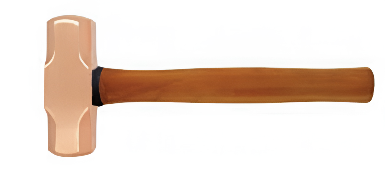 Кувалда тупоносая 6,4 кг BeCu рукоятка дерево искробезопасная 191B-1032, HORTZ