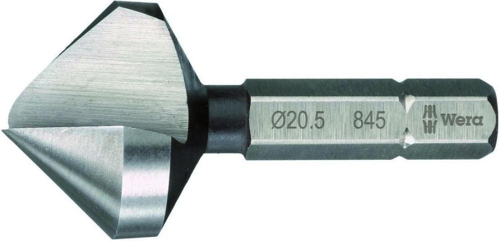Бита-зенкер конический одноканавочный 90° 6.30 x 32 мм 1/4 C6.3 серия 845/1 Wera WE-104660