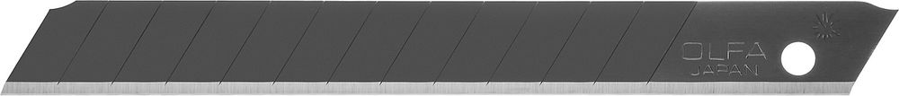 Черные сегментированные лезвия EXCEL BLACK 9 мм, 10 шт, в пластиковом кейсе + блистер, особо острые OLFA OL-ABB-10B