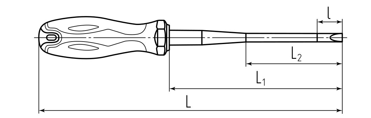Набор диэлектрических отверток Отвертка диэлектрическая шлицевая 3.0x100 серия СЛИМ (КВТ)