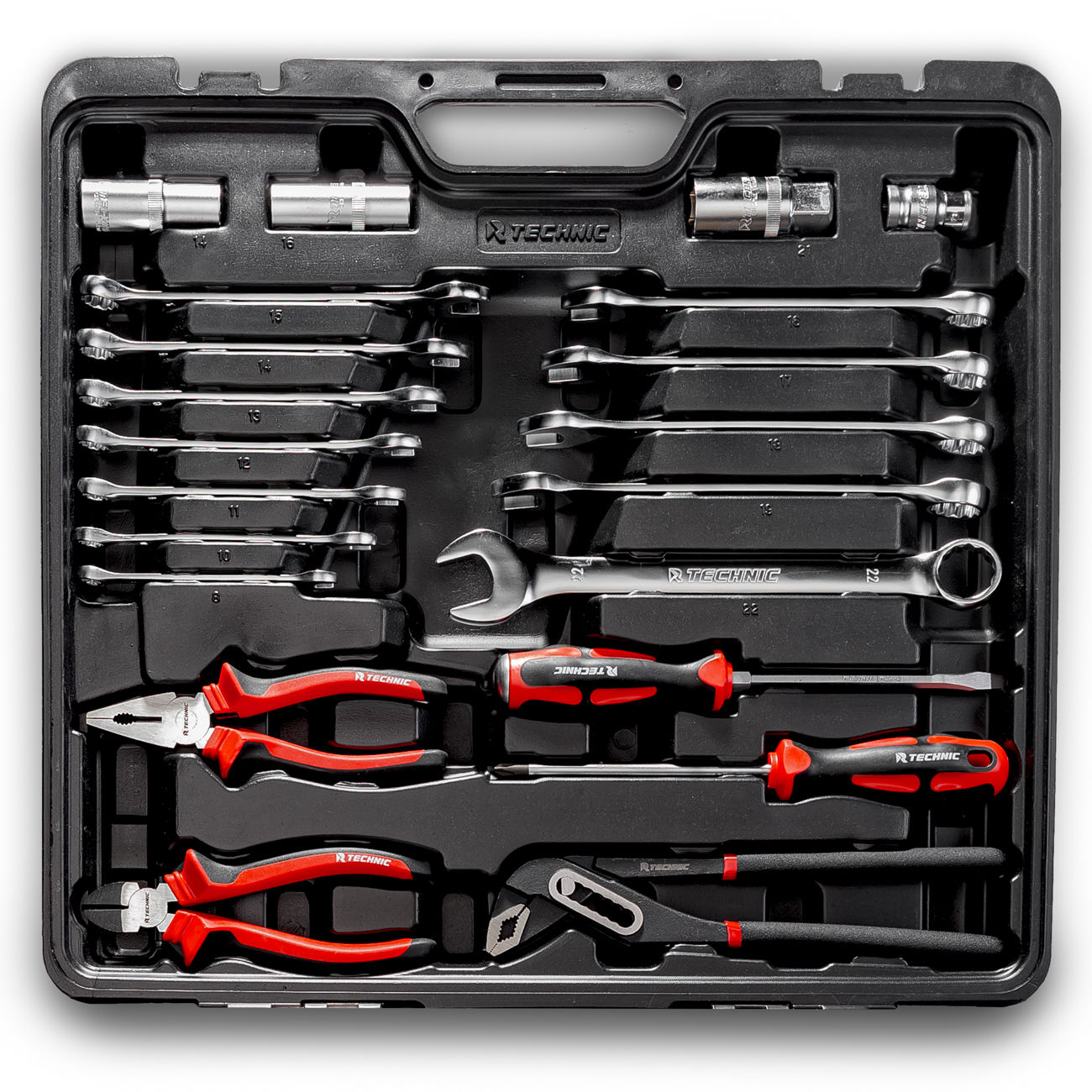 RUNTEC RT-HT121T Набор ручных инструментов RUNTEC TECHNIC 121 предмет 1/2, 1/4 (RT-HT121T)