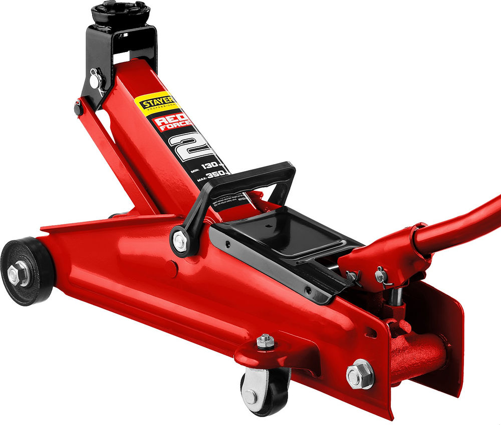 Домкрат подкатной 2 т, 130 - 350 мм для легковых а/м R-28 RED FORCE Professional STAYER 43153-2