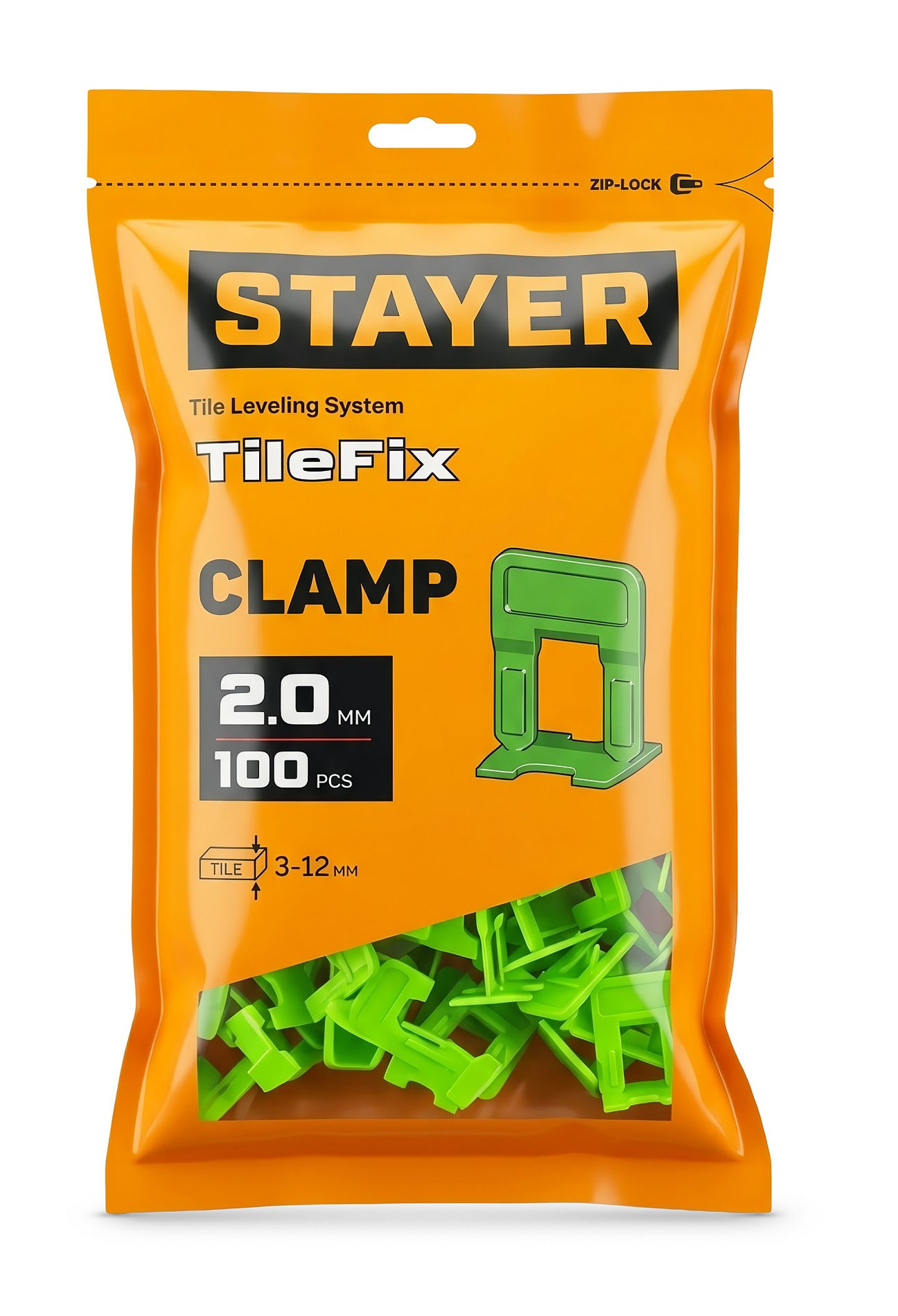 STAYER СВП TileFix, 2,0 мм, 100 шт, система выравнивания плитки ?ворота? (33847-100)