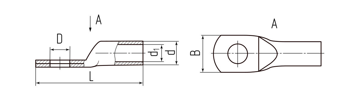 Наконечник кабельный ТМЛ(DIN) 95-12 (КВТ) (58665)