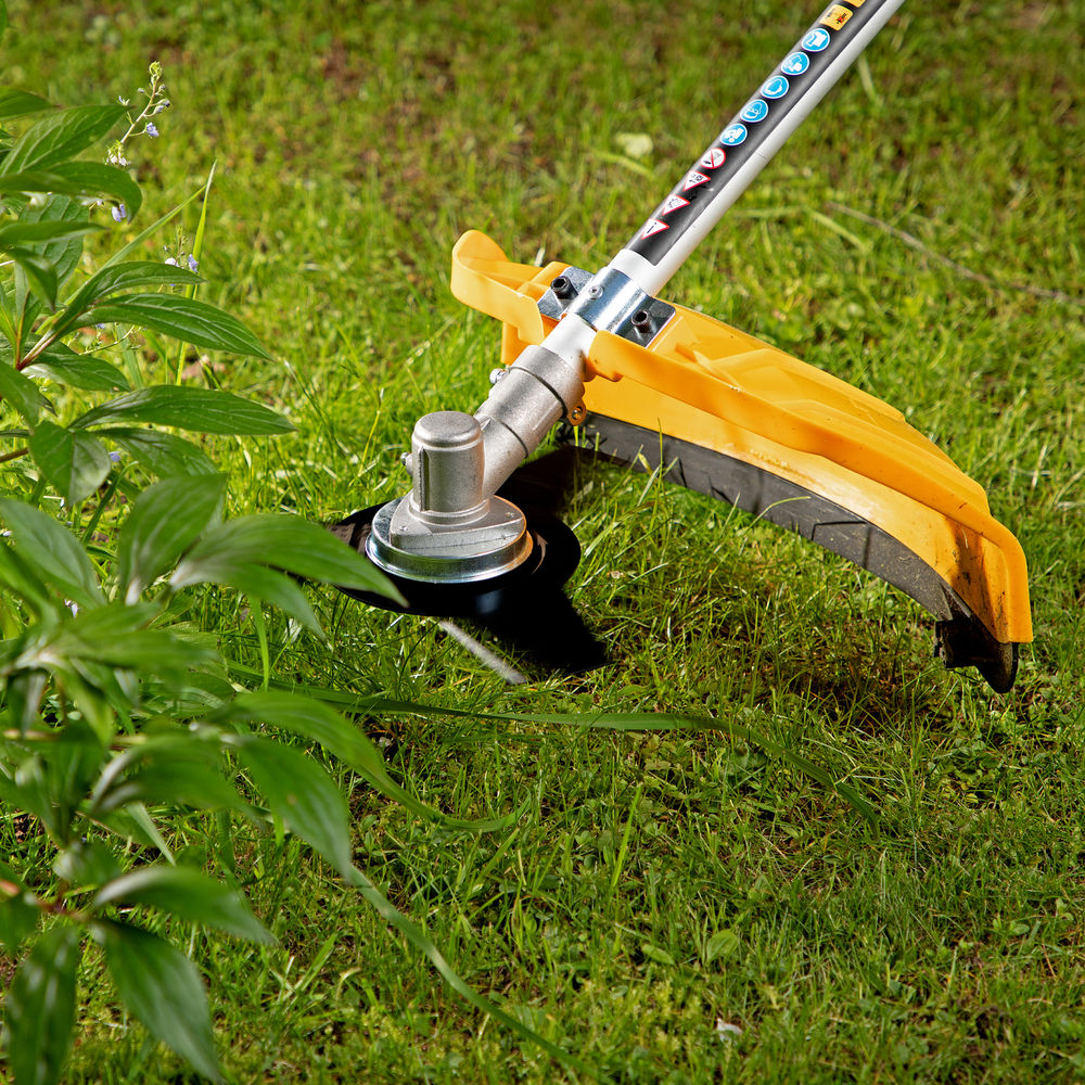 Триммер электрический TE-1400, 1400 Вт, 420 мм, катушка + диск, разборная штанга Denzel (96612)