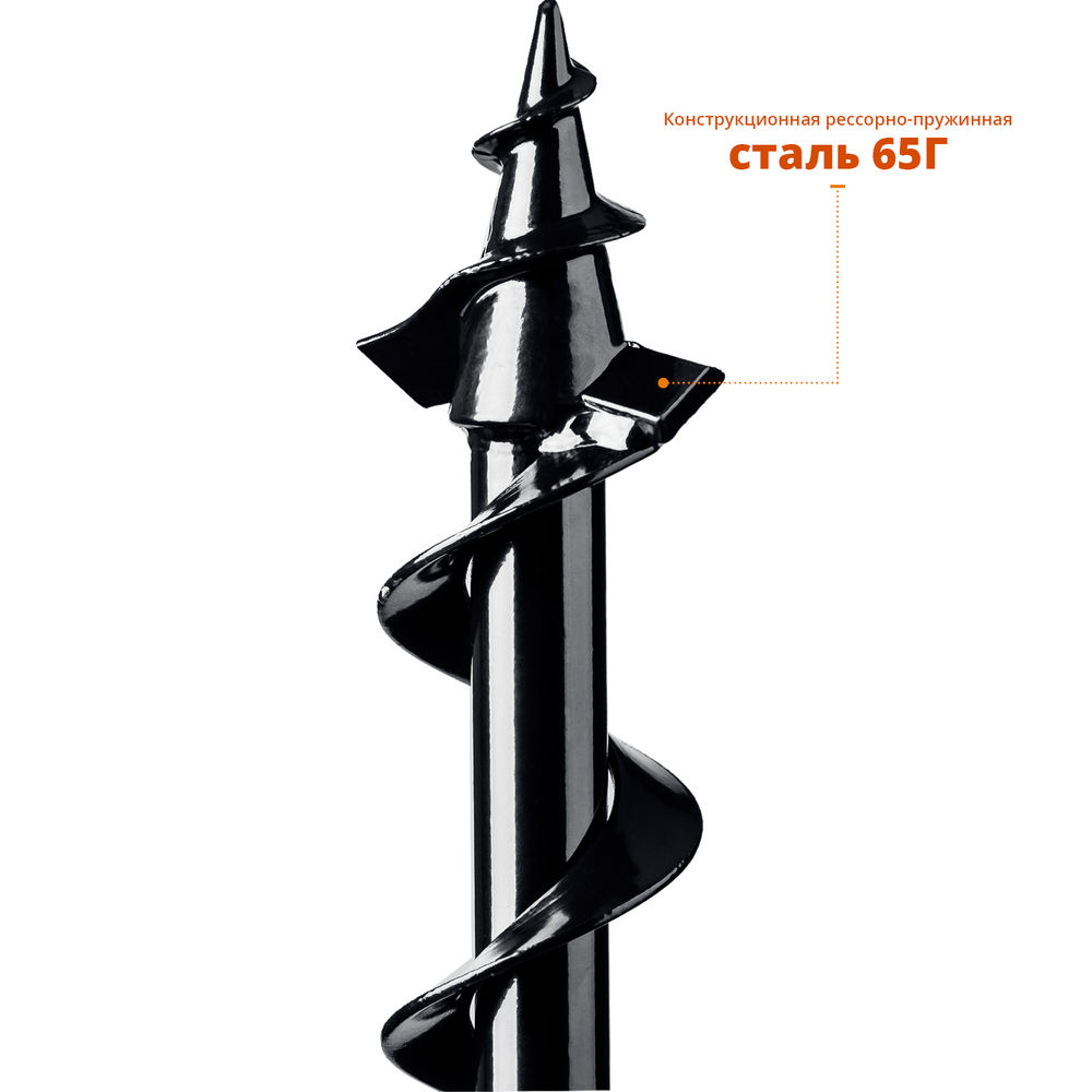 Шнек для мотобуров d 60 мм грунт ЗУБР 7051-6